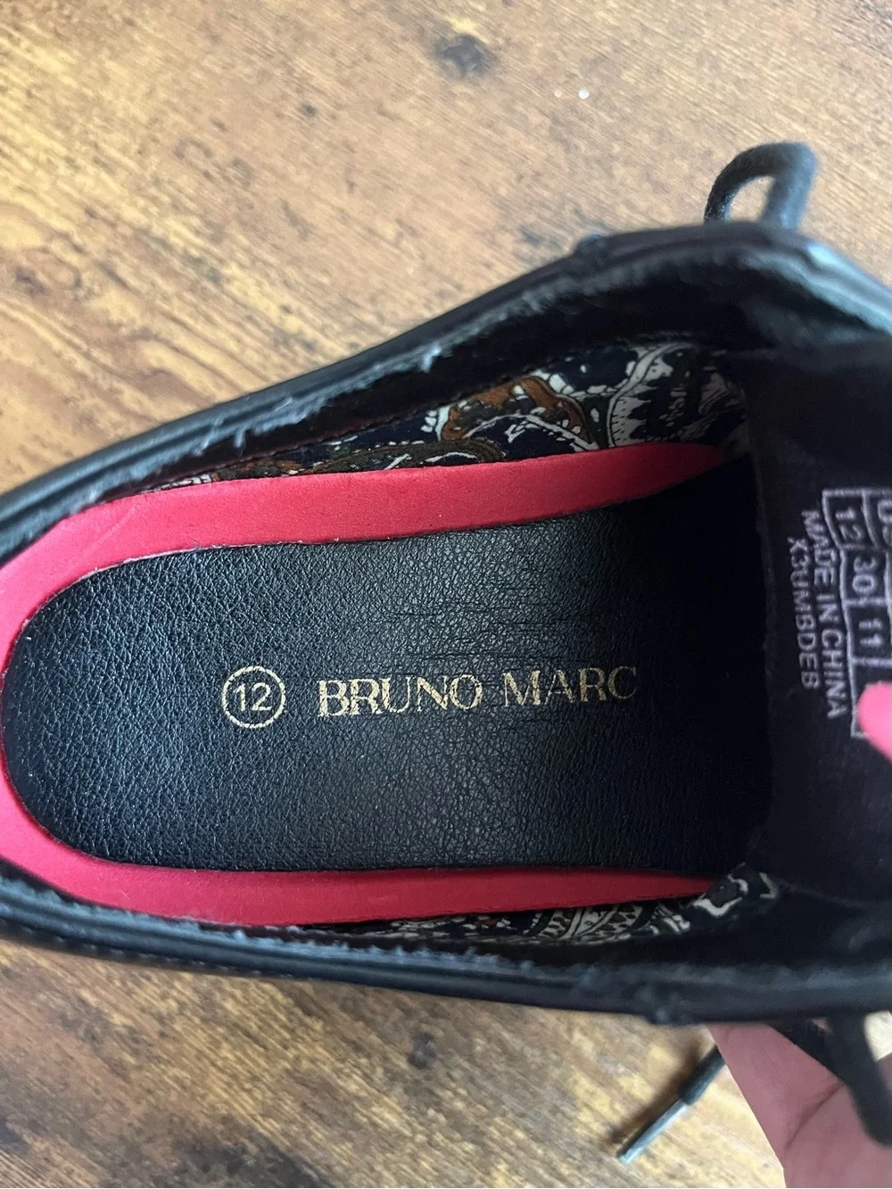 Bruno Marc Boys Black Dress Shoes Size 12 Formal Lace-Up Oxfords
